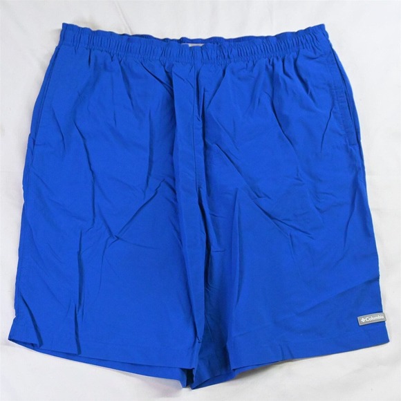 Columbia Large x 8" Royal Blue Pull On‎ Mesh Lined Swim Trunks Shorts - Picture 1 of 5